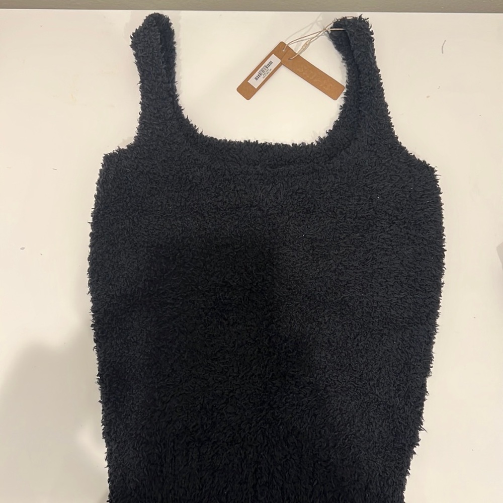 SKIMS Cozy Onyx Knit Tank, Brand New with Tags